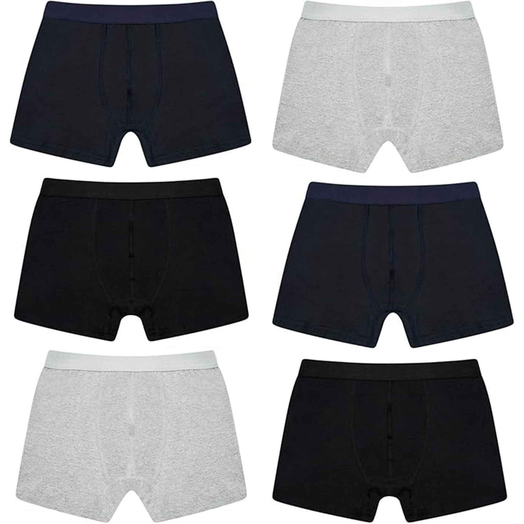 Sock Stack Pack Of 6 Mens Cotton Rich Comfort Fit Boxer Trunks Breathable Stretch