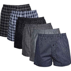 Sock Stack MB02 Pack Of 6 Mens Loose Fit Boxers With Comfort Waistband Button Fly