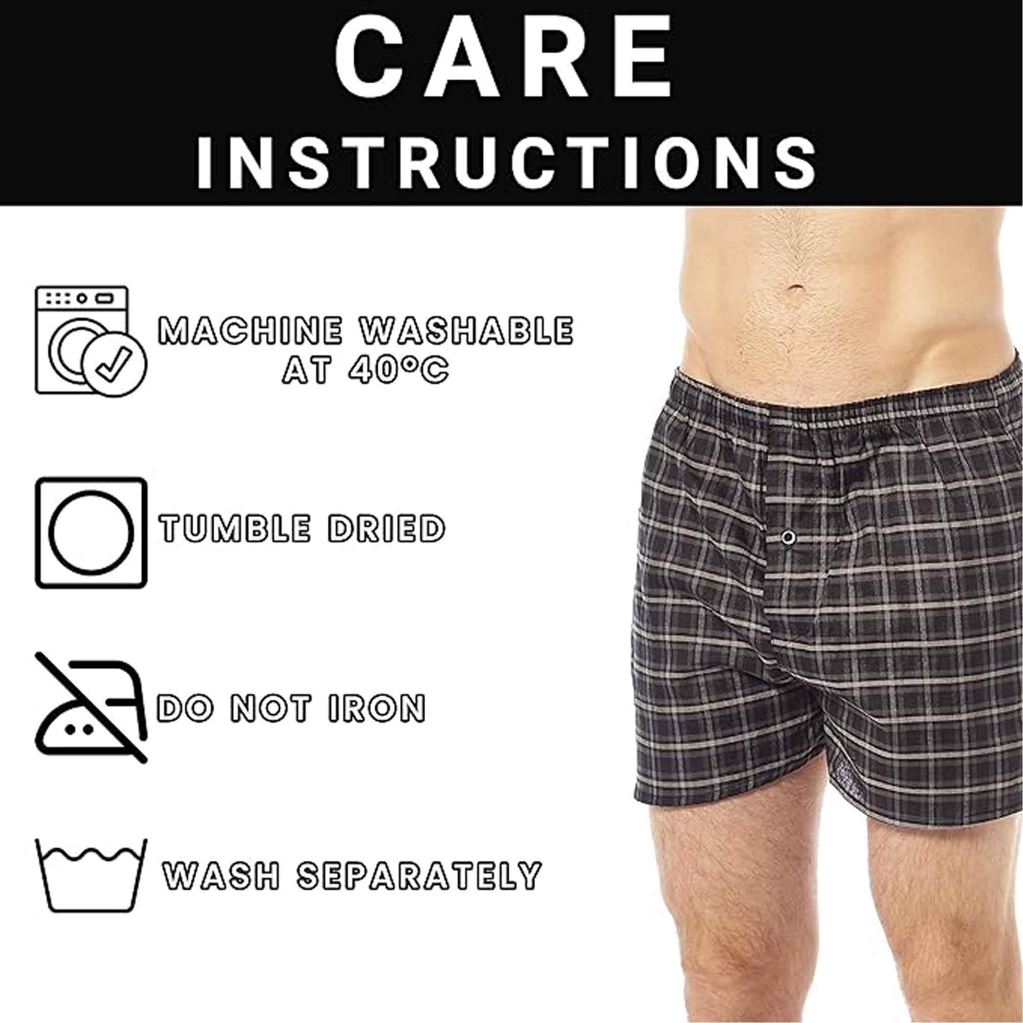 Sock Stack MB02 Pack Of 6 Mens Loose Fit Boxers With Comfort Waistband Button Fly