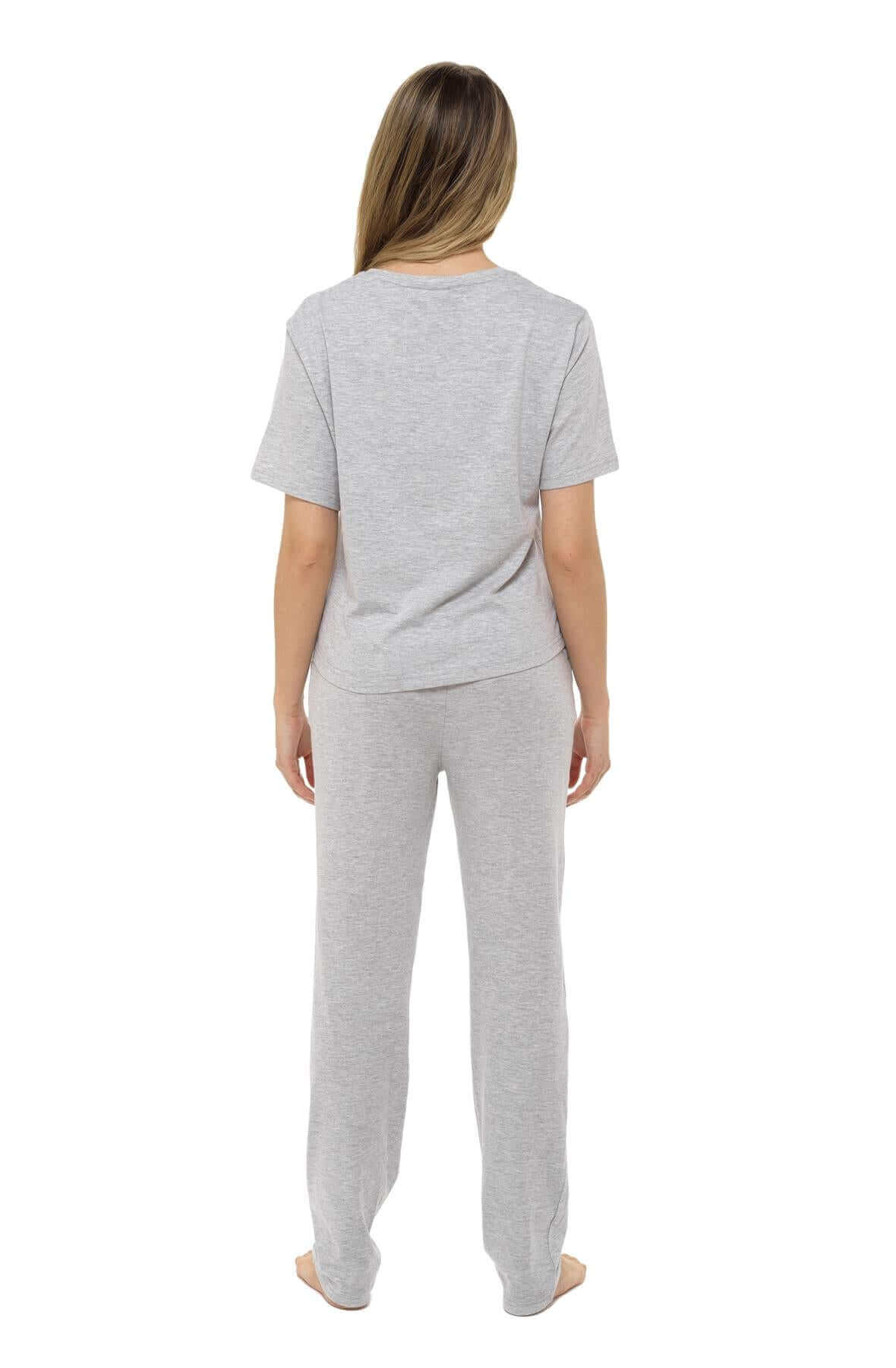 Daisy Dreamer Women's Jersey Marl Loungewear Pyjama Set Super Soft Comfort Relaxed Fit