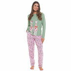 Daisy Dreamer Womens Giraffe Cotton Jersey Long Sleeve Pyjama Set For Comfortable