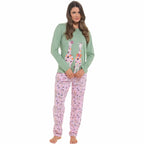 Daisy Dreamer Womens Giraffe Cotton Jersey Long Sleeve Pyjama Set For Comfortable