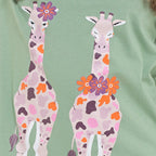 Daisy Dreamer Womens Giraffe Cotton Jersey Long Sleeve Pyjama Set For Comfortable