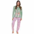 Daisy Dreamer Womens Giraffe Cotton Jersey Long Sleeve Pyjama Set For Comfortable