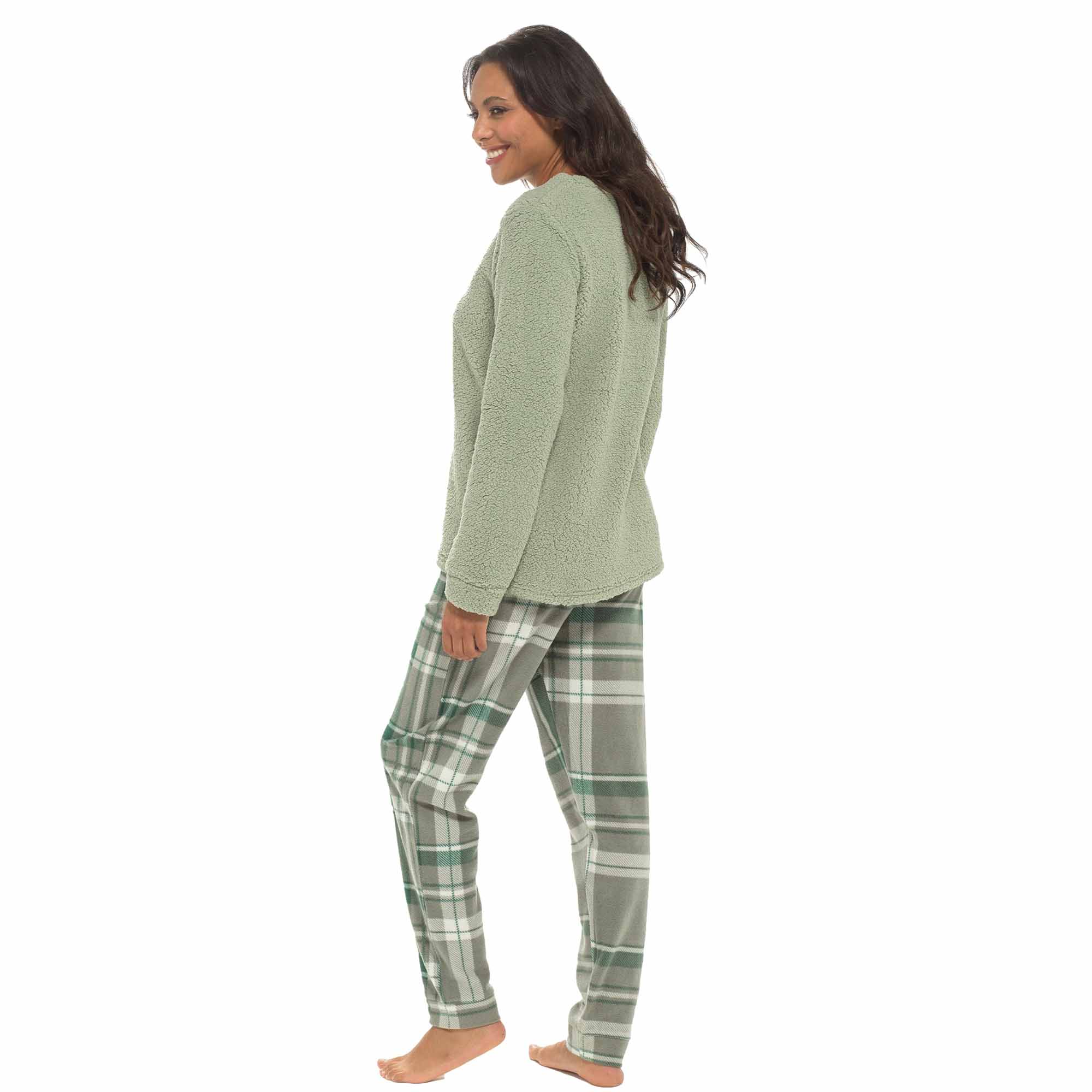 Daisy Dreamer Women's Highland Cow Fleece Pyjama Set Ultra Soft Cosy Loungewear Super Soft Cosy Sleepwear