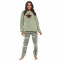 Daisy Dreamer Women's Highland Cow Fleece Pyjama Set Ultra Soft Cosy Loungewear Super Soft Cosy Sleepwear