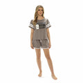 Daisy Dreamer Womens Be Happy T Shirt and Elastic Waist Shorts Cotton Pyjama Set 100% Cotton Super Soft Cosy Sleepwear
