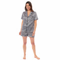 Daisy Dreamer Women's Satin Silk Short Pyjama Set Black Pink Grey UK Sizes 8-22 Easy-Care Cotton Rich Sleep Set