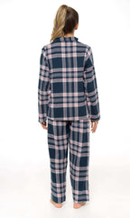 Daisy Dreamer Womens Flannelette Check Pyjama Set Soft Brushed Cotton Easy Care Super Soft Cosy Sleepwear