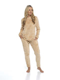 Daisy Dreamer Women's Heart Fleece Pyjamas Set Plush Loungewear Top And Pants Teddy