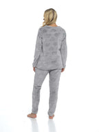 Daisy Dreamer Women's Heart Fleece Pyjamas Set Plush Loungewear Top And Pants Teddy