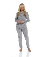 Daisy Dreamer Women's Heart Fleece Pyjamas Set Plush Loungewear Top And Pants Teddy