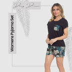 Daisy Dreamer Womens Tropical Pyjama Set T Shirt And Shorts Soft Cotton Loungewear