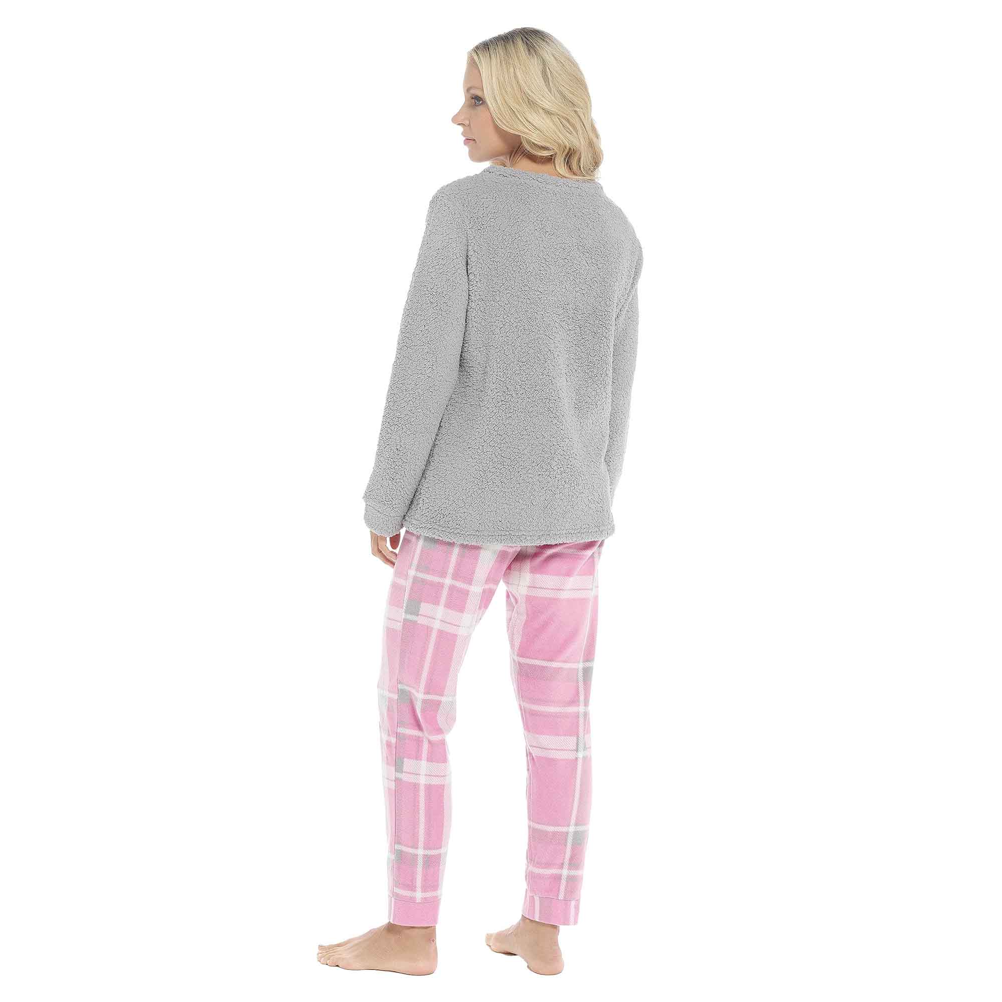 Daisy Dreamer Womens Fleece Pyjama Set Ultra Soft Polar Bear Print Cosy Winter Easy-Care Cotton Rich Sleep Set
