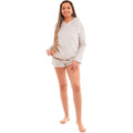 Daisy Dreamer Women's Hooded Fleece Pyjama Set With Shorts Ultra Soft Fluffy Loungewear
