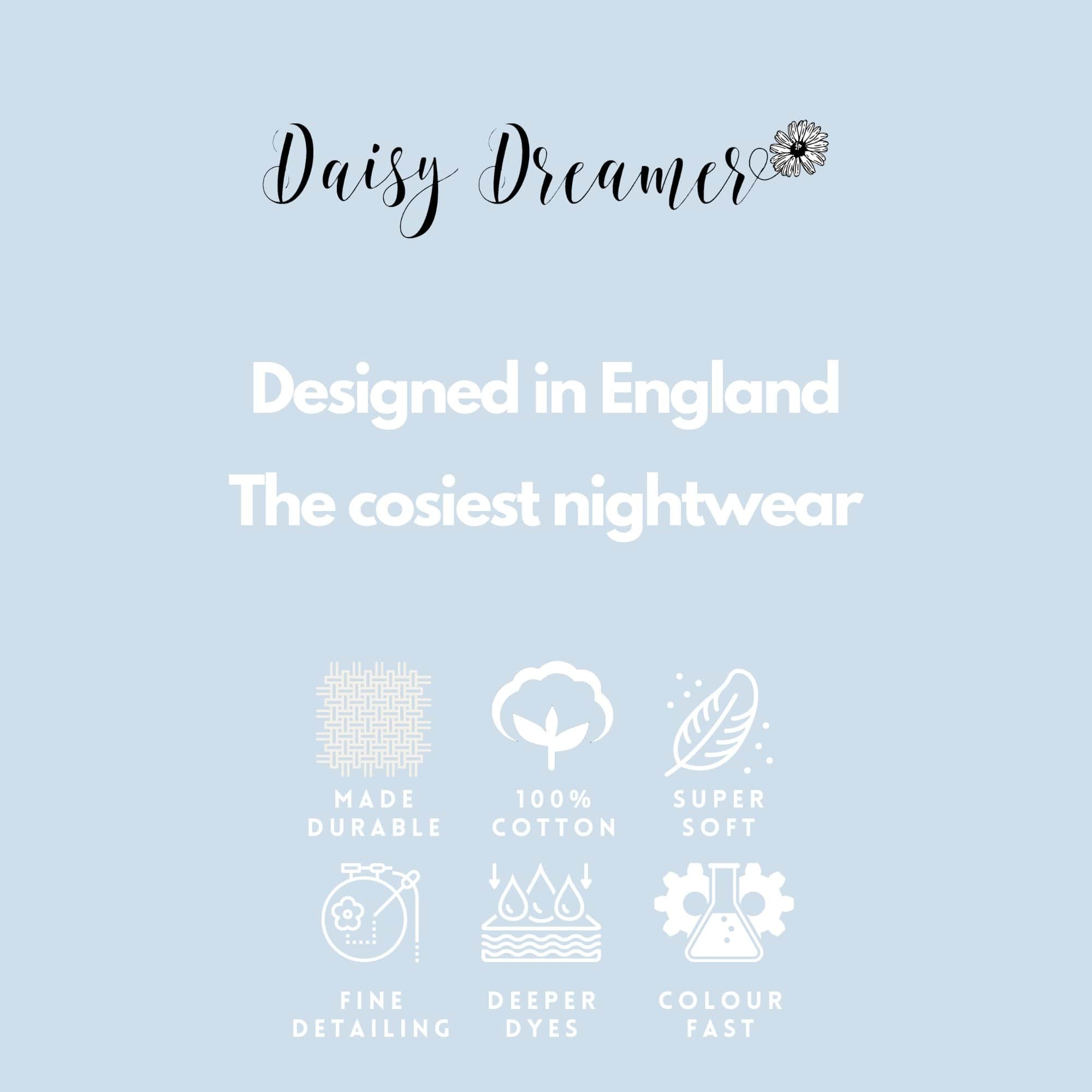 Daisy Dreamer Women's Dream Catcher Cotton T Shirt and Shorts Pyjama Set 100% Cotton Super Soft Cosy Sleepwear